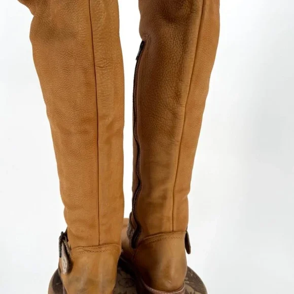 Freebird by Steven Denmark Leather Riding Style Boots Genuine Sheep Fur - Picture 8 of 17